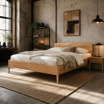 Van Schaik Corvino Massief Houten Bed - 200 x 200, Nieuw