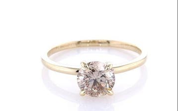Zonder minimumprijs - Ring - 14 karaat Geel goud - 1.01ct., Nieuw