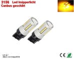 2x 3156 CANBUS Knipperlicht Oranje 66smd 10-30v, Verzenden, Nieuw