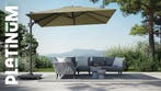 Challenger T2 premium parasol 300x300 cm antraciet lush, Tuin en Terras, Parasols, Ophalen of Verzenden, Nieuw