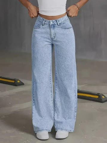 Dames Wijde Pijpen Jeans - Baggy Streetwear Broek voor Casua, Verzenden, Nieuw