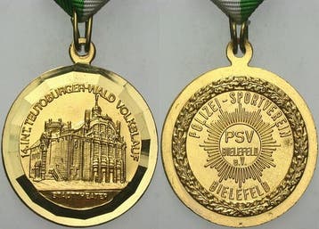 Medaille vergoudet 1981 Bielefelder medaille 14 Int Teuto..., Verzenden