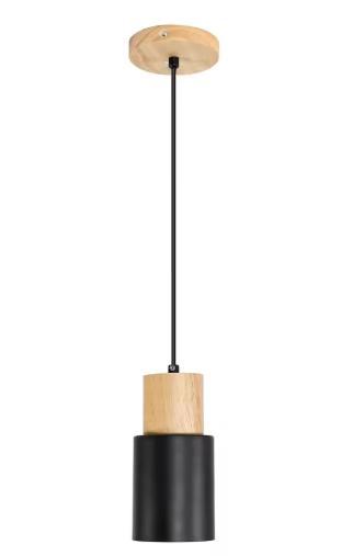 Industriële Hanglamp – Vintage Plafondlamp Hout en Metaal, Verzenden, Nieuw