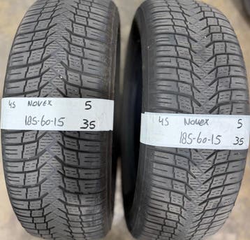 2x 185-60-15 Novex AllSeason 2x 5mm €35 Per Band 185 60 15, Ophalen, Gebruikt, 15 inch, 185 mm