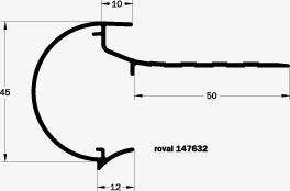 Roval aluminium kraaltrim 45 x 50 mm, Ophalen of Verzenden, Nieuw
