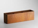 Adeqo cortenstaal plantenbak rechthoek 200 x 50 x 60 cm, 100 cm of meer, Verzenden, Nieuw, Metaal