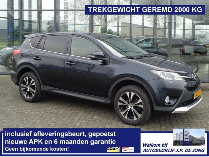 Toyota RAV4 2.0 Style 4WD Grijs kenteken Clima Camera Trekhk, Auto's, Bestelauto's, Origineel Nederlands, Onderhoudsboekje, Te koop