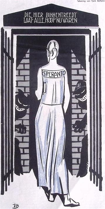 Spotprent over Esperantisten in Duitsland (lijst optie), Verzenden