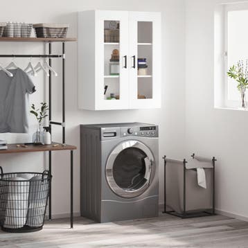vidaXL Wandkast 69,5x34x90 cm wit, Minder dan 50 cm, Verzenden, Nieuw, Minder dan 100 cm