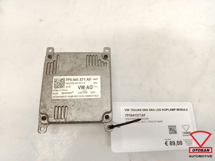 VW Tiguan 5NA VAG LED Koplamp Module 7P5941571AF, Auto-onderdelen, Verlichting, Gebruikt, Volkswagen, Ophalen