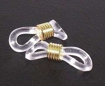 10 x brillenkoord eindje, transparant, rubber, 19 x 4,2mm..., Ophalen of Verzenden, Nieuw, Draad