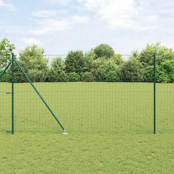 vidaXL Euro-hek met grondpennen 10 x 1,6 m PVC-Coated Staal, Tuin en Terras, Verzenden, Nieuw, IJzer