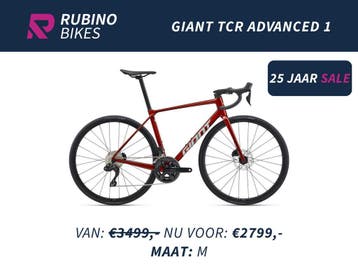 GIANT TCR ADVANCED 1 (M) - 105 Di2 - €700 KORTING - CARBON, Ophalen, 28 inch, Carbon, Nieuw