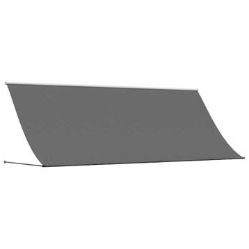 Zonnescherm Antraciet 400x150 | Tweedekansje | OP=OP, Tuin en Terras, Gebruikt, Ophalen of Verzenden, 150 tot 300 cm, 250 cm tot 450 cm