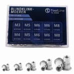 ToolLine | Blindklinkmoeren | M3-M8 | Blindklinkmoertang, Doe-het-zelf en Verbouw, Gereedschap | Handgereedschap, Verzenden, Nieuw