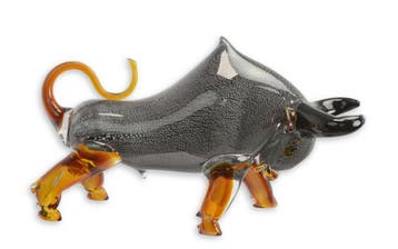MURANO STIJL GLAZEN BEELDJE VAN EEN STIER (Interieur), Verzenden, Nieuw
