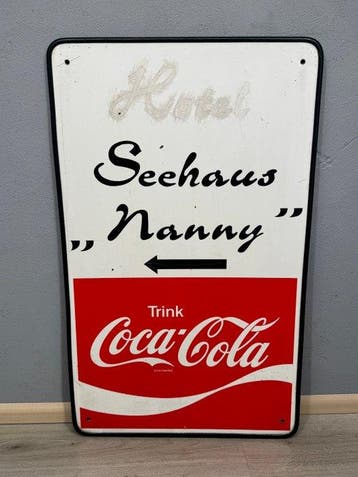 Coca-cola reclamebord - Reclamebord - Rubber, hardboard