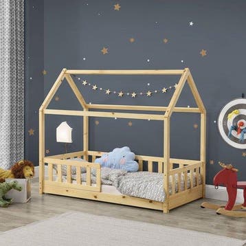 2dekans | Kinderbed Marli - 80 x 160 cm - Houtkleur, Kinderen en Baby's, Kinderkamer | Bedden, Ophalen of Verzenden, Zo goed als nieuw