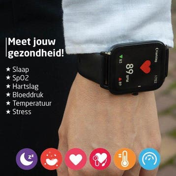 2dekans | BREND - Smartwatch - Stappenteller - Hartslagmeter, Sport en Fitness, Fitnessmaterialen, Ophalen of Verzenden, Zo goed als nieuw