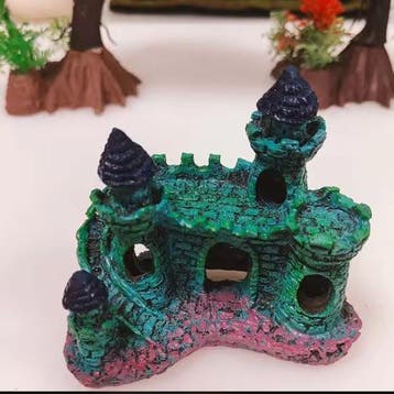 Aquarium Kasteel Decoratie Hars Ornament met Grotten, Verzenden, Nieuw
