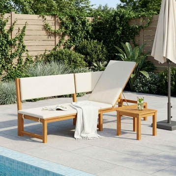 vidaXL Ligstoel Massief acaciahout Olie naturel, Verzenden, Nieuw
