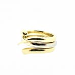 Bicolor gouden 3-delige ring; Georg Jensen, Gebruikt, Overige kleuren, Ophalen of Verzenden, Kleiner dan 17