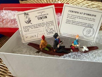 Figurine Pixi 4520 - Beeldje - Tintin in canoe with Captain, Nieuw