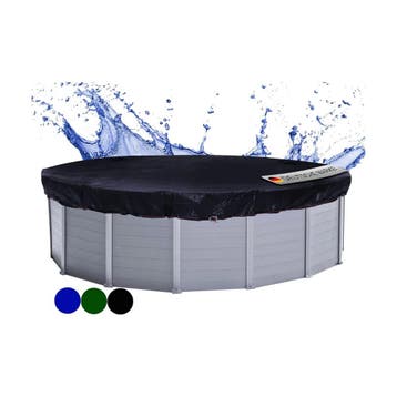 QUICK STAR zwembadafdekking rond Ø 720 cm zwart 200 g/m², Verzenden, Nieuw