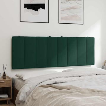 vidaXL Hoofdbordkussen Hanko 120 cm fluweel donkergroen, Verzenden, Nieuw, Groen, Stof