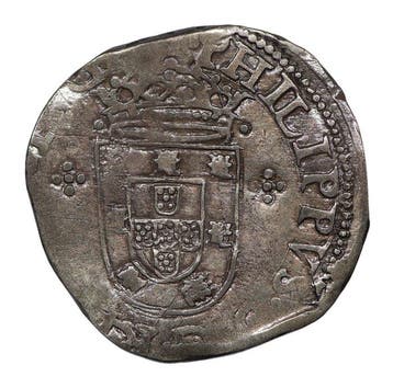 Portugal. D. Filipe I (1580-1598). Tostão (100 Reais) -