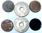 Palestina (Brits Mandaatgebied). Mixed lot of 6 coins - 2 x
