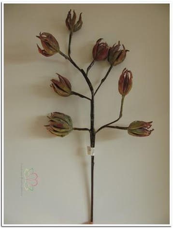 Magnolia Rusty Groen Foam Zijdenbloem x8 70 cm, Huis en Inrichting, Woonaccessoires | Kunstplanten en Kunstbloemen, Ophalen of Verzenden