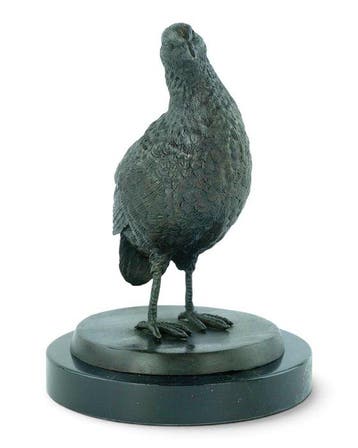 sculptuur, English Partridge - 26 cm - Brons, Marmer