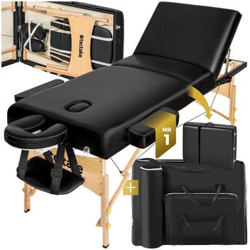 3-zones massagetafel met 10 cm matras en houten frame, Verzenden, Nieuw
