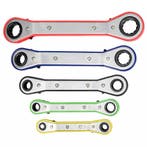 Benson Kleurrijke ring ratelsleutelset - 5-delig - 6 t/m..., Doe-het-zelf en Verbouw, Gereedschap | Handgereedschap, Ophalen of Verzenden