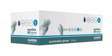 Klinion Nitrile Sensitive handschoenen - paars - Large - 150, Verzenden, Nieuw