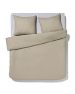 HEMA Dekbedovertrek 240x200/220cm zacht katoen grijs groen, Verzenden, Nieuw, Groen