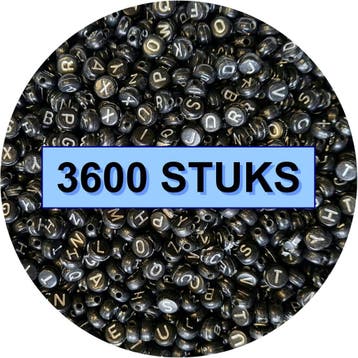 Fako Bijoux - Letterkralen Rond Bulk - Letter Beads -, Verzenden, Nieuw