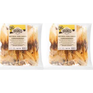 2x Voskes Konijnenoren 350 gr (Hondensnacks), Verzenden, Hond