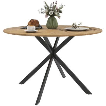 TRUUSK Ronde Eettafel Ø120 - Industriële Stijl - Stalen Pote, Verzenden, Nieuw