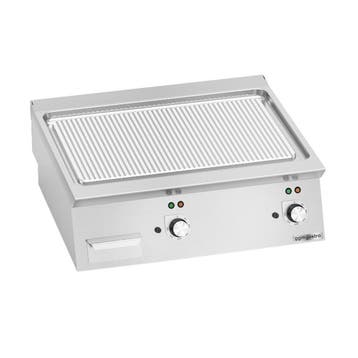 GGM Gastro | Elektrische bakplaat - 9,6kW - Geribbeld |, Verzenden, Nieuw in verpakking, Fornuis, Frituur en Grillen