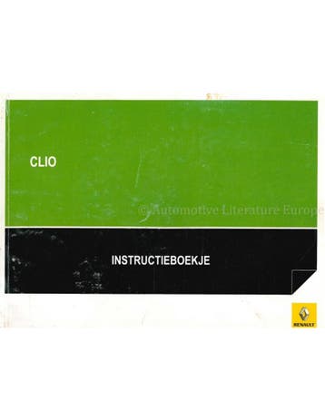 2008 RENAULT CLIO INSTRUCTIEBOEKJE NEDERLANDS