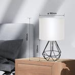 Tafellamp - Bureaulamp - Tafellamp slaapkamer - Wit - Aigost, Huis en Inrichting, Lampen | Tafellampen, Verzenden, Zo goed als nieuw