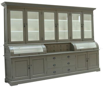 Buffetkast taupe XL Bastiaan 300cm, Huis en Inrichting, Kasten | Buffetkasten, Ophalen of Verzenden, Nieuw