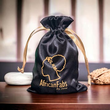 AfricanFabs Satijnen sieraden tasje - Zwart, Ophalen of Verzenden, Nieuw