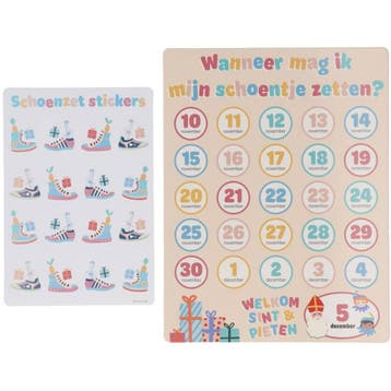 Aftelkalender Sint & Piet Cartoon, Ophalen of Verzenden, Nieuw