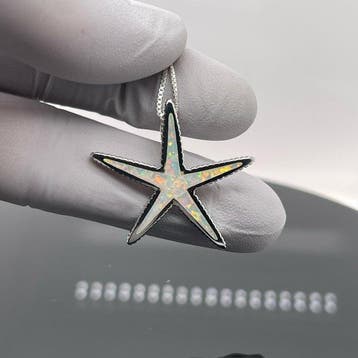 Zilver - Hanger - opaal
