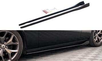 Zijskirts Dodge Challenger RT MK3 FL Maxton Glanzend Zwart, Auto-onderdelen, Ophalen of Verzenden, Nieuw