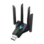 1300Mbps Wifi USB Adapter - 4 Antenne Netwerk Dongle, Verzenden, Nieuw, Stuff Certified®