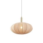 Japandi hanglamp beige met stoffen kap - Bida, Verzenden, Nieuw, Stof, Japandi